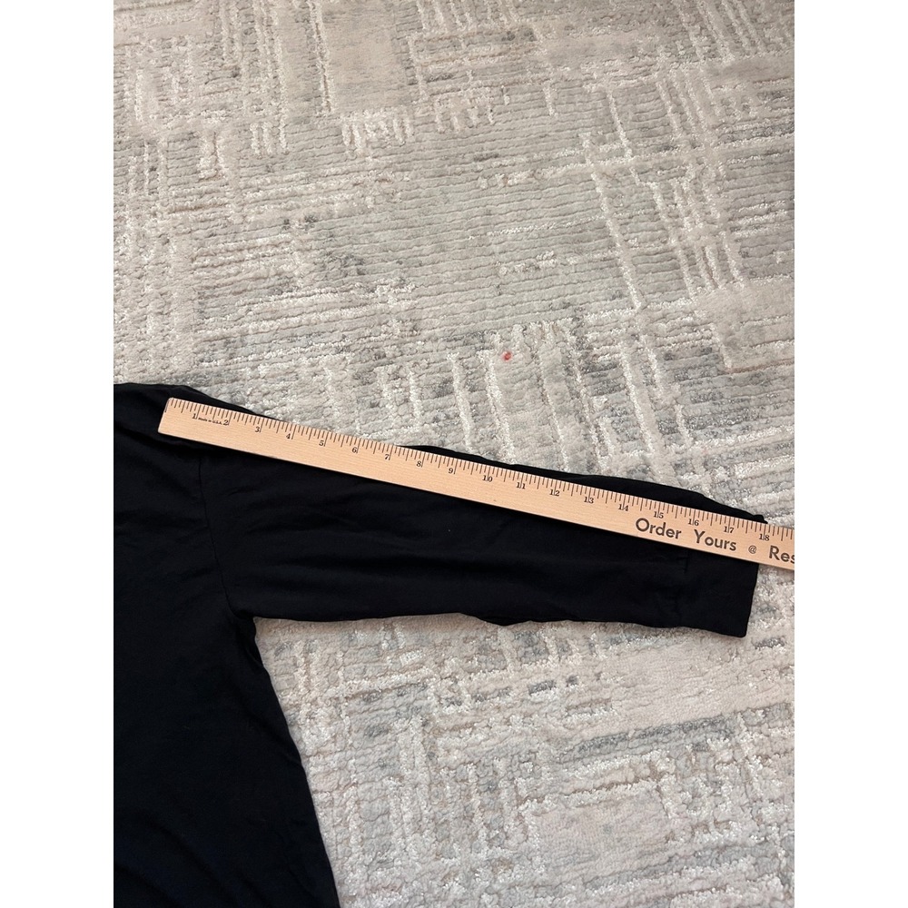 Victoria's Secret Signature Rhinestone Logo Black Long Sleeve Top - Picture 6 of 13